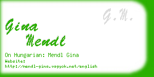 gina mendl business card